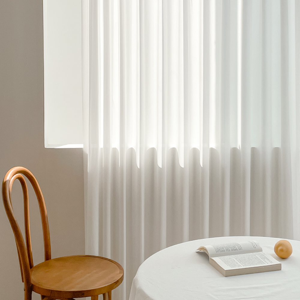 비침없는 도톰 쉬폰커튼 