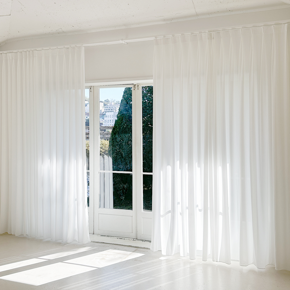 비침없는 도톰 쉬폰커튼 