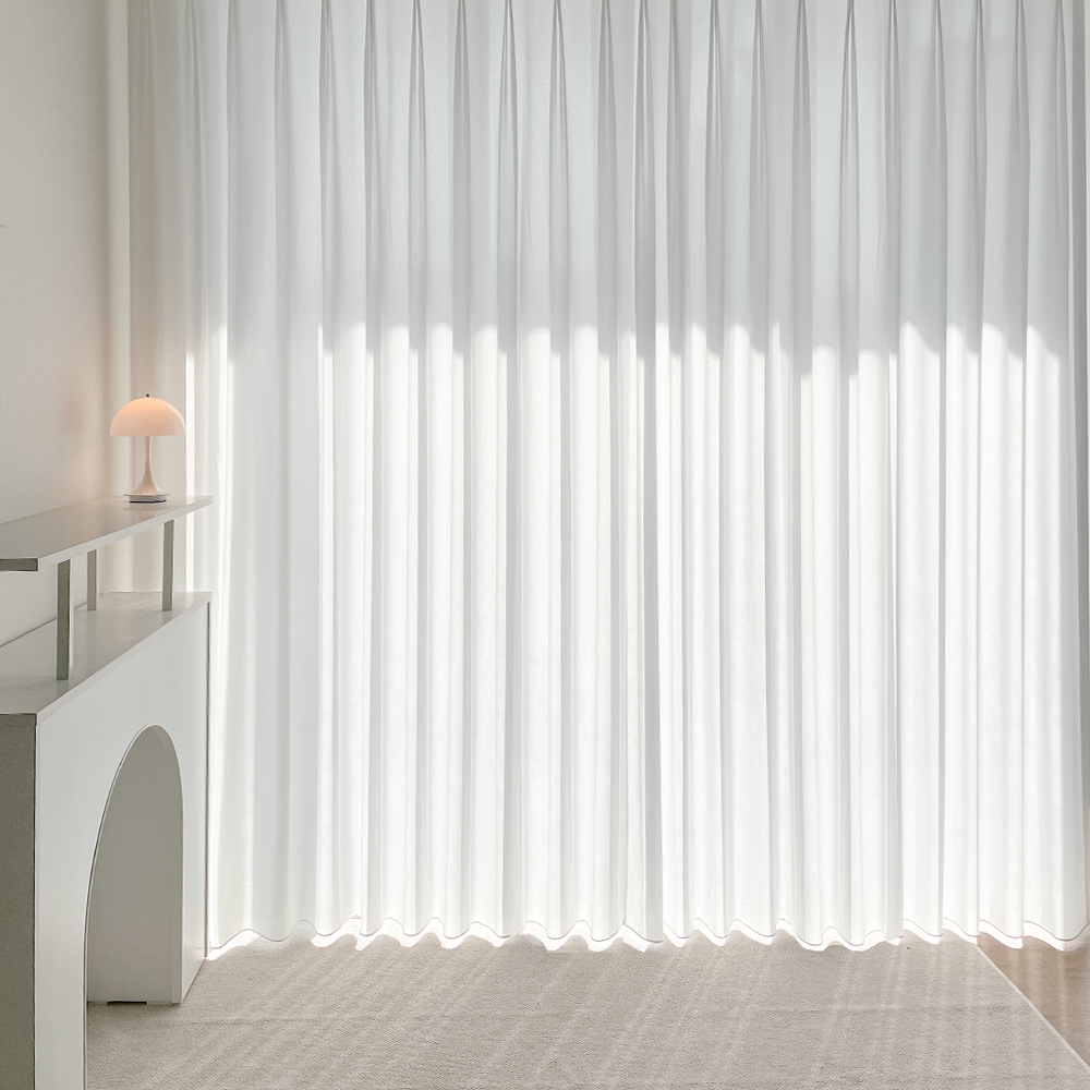 비침없는 도톰 쉬폰커튼 