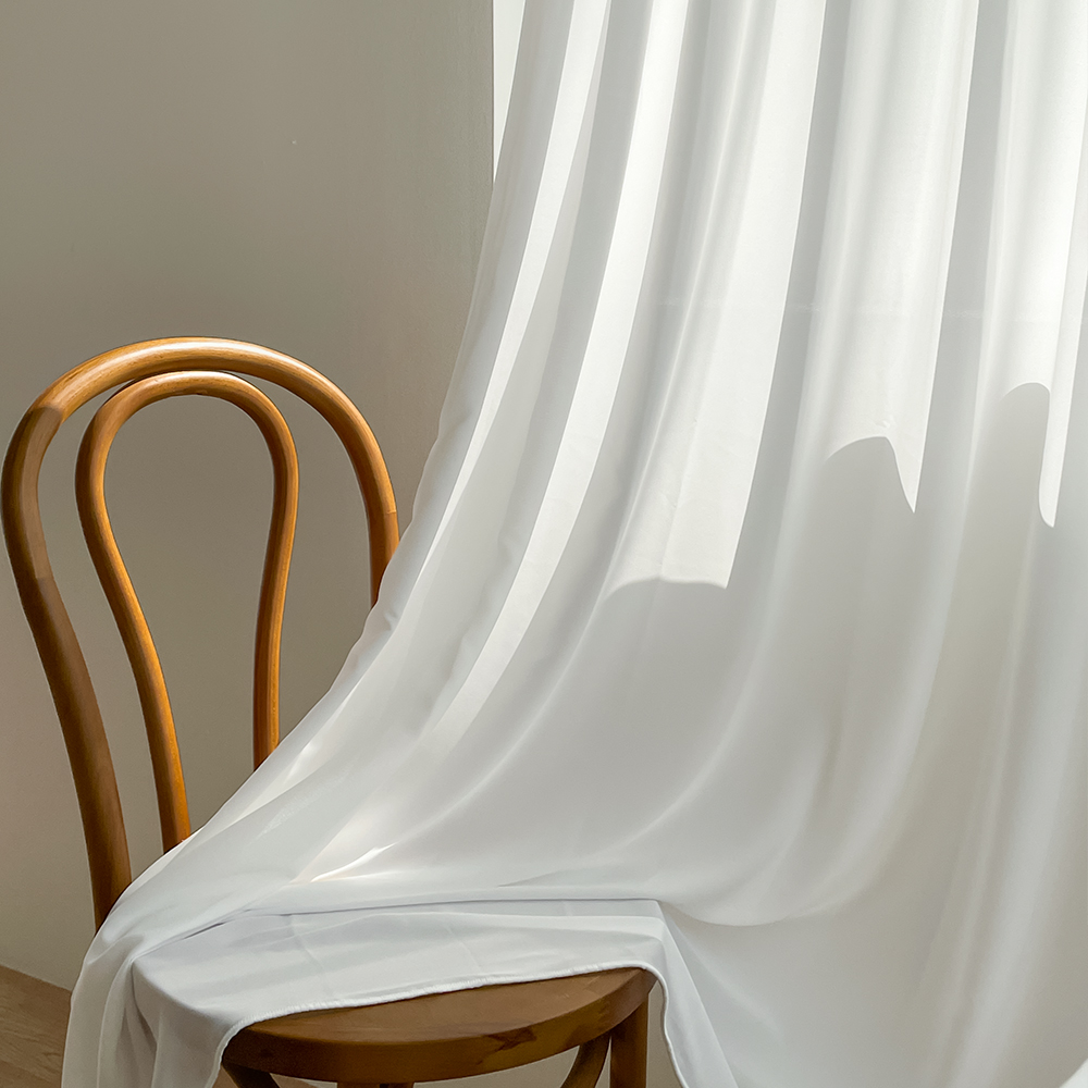 비침없는 도톰 쉬폰커튼 