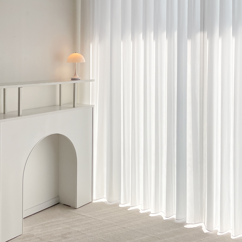 비침없는 도톰 쉬폰커튼 