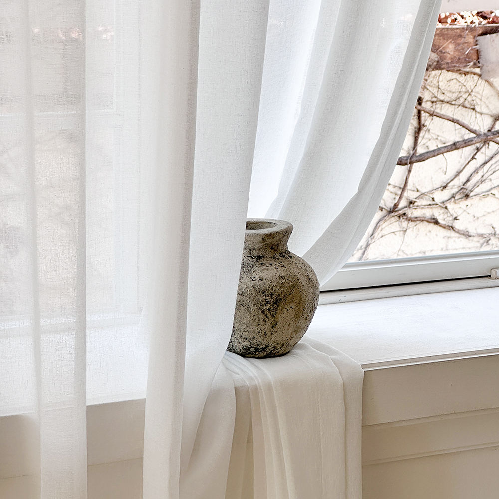 린넨 나비주름 속커튼